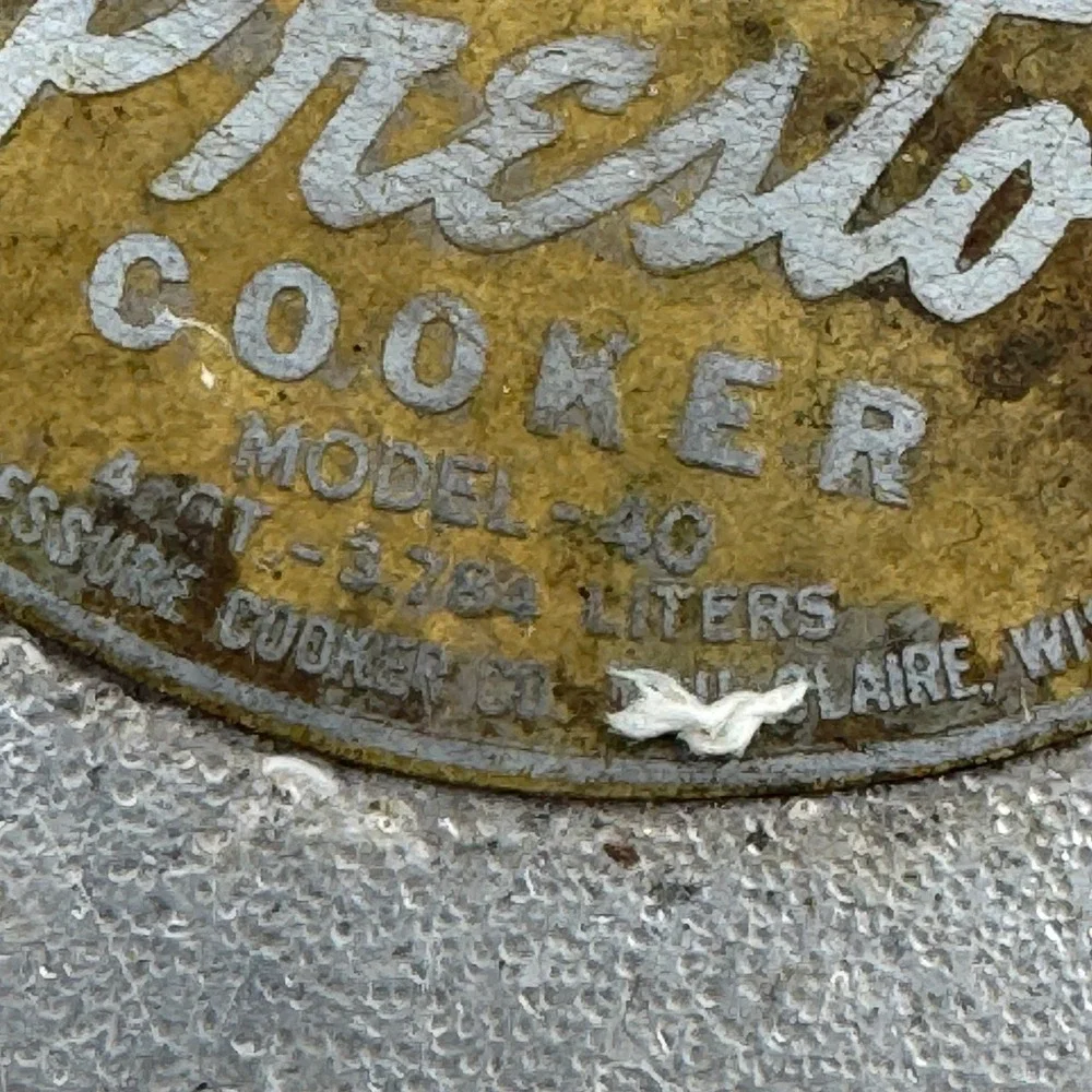 National Presto Pressure Cooker‎ Model 40 4 Qt Silver Vintage Aluminum